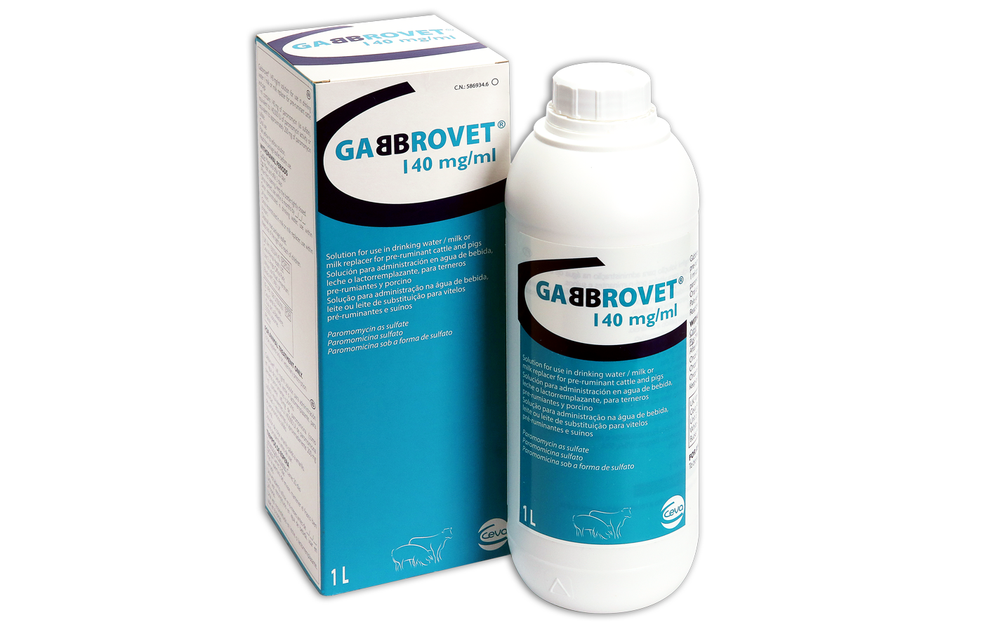 Gabbrovet solution box and bottle