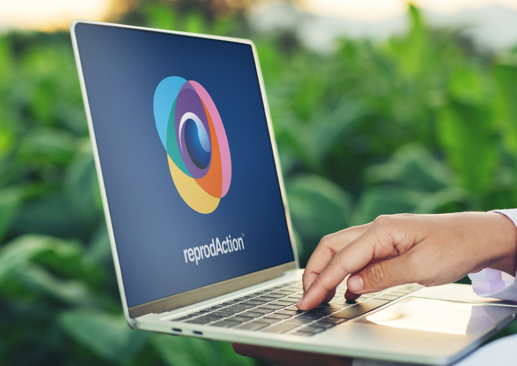 Veterinarian using the reprodAction